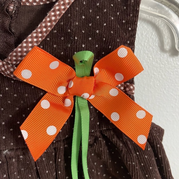 Fall vintage corduroy dress size 18 months Thanksgiving Turkey Bonnie baby - Picture 5 of 7